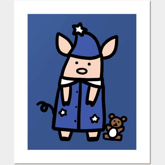 Pamajamas Piggy Wall Art by saradaboru